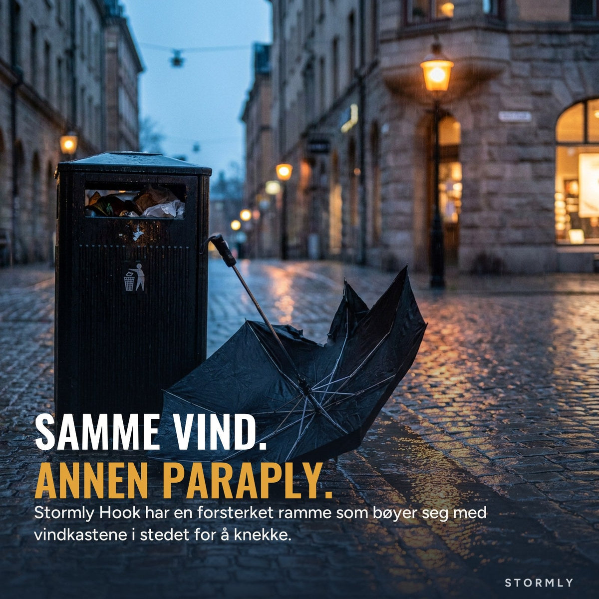 Stormly Hook – automatisk paraply med krokhåndtak